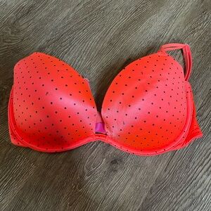 36C Victoria's Secret Pink Bra with Black Dots